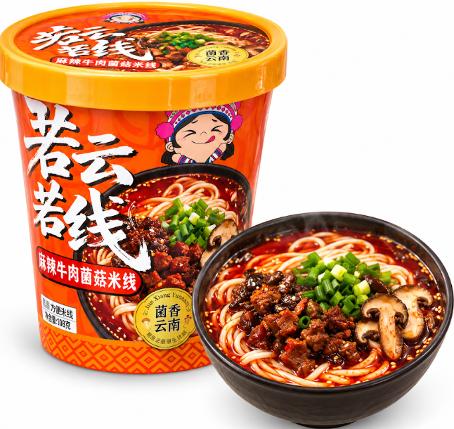Mì Bò Nấm Gan Bò Cay Thơm Ruo Yun Ruo Xian