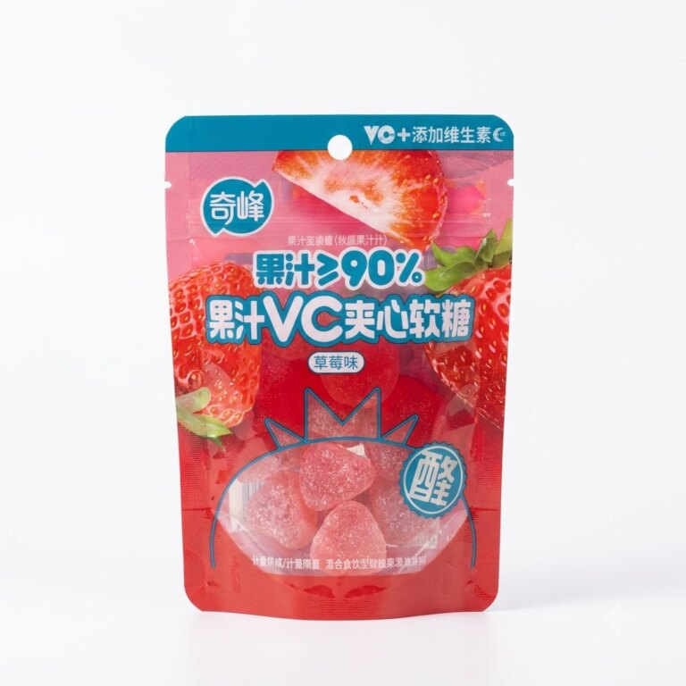 Kẹo Dẻo Nhân Trái Cây Vitamin C (Vị Dâu Tây)