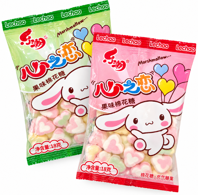 Le Chao – Kẹo marshmallow hình trái tim vị trái cây 13g